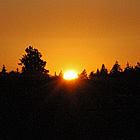 sunset on an oceanfront beach