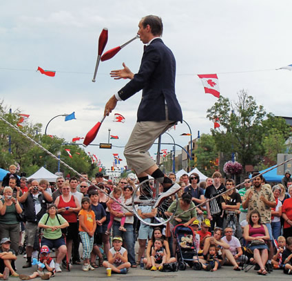 juggler performing