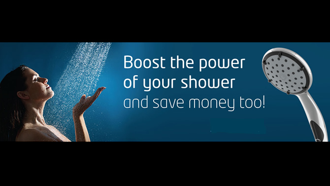 Graphic of the EcoCamel shower for RVs.