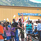 people gathered in Elkford BC