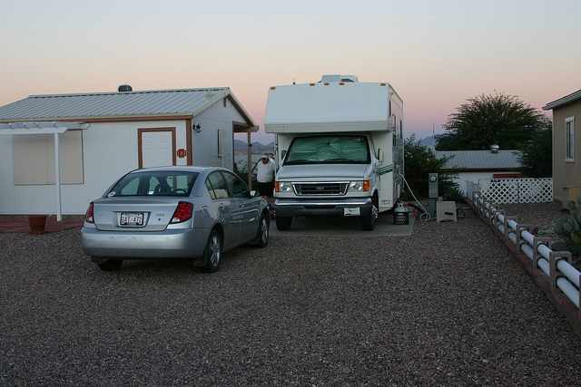 motorhome in RV park