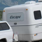 trailer set up with canopy