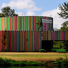 rainbow coloured building