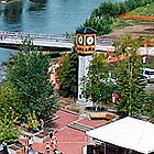 overhead view of a festival in Fairbanks, AK