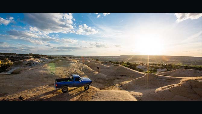 Four-wheeling in Chokecherry Canyon, Farmington, NM.