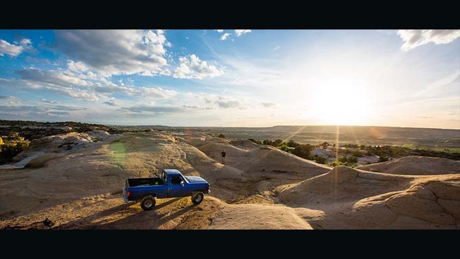 Four-wheeling in Chokecherry Canyon, Farmington, NM. 