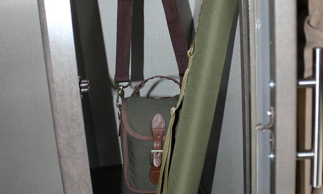 Rod and gear stored in RV.