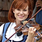 woman playing a fiddle