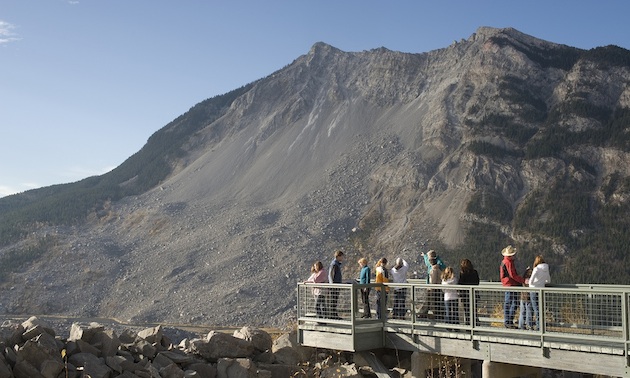 Mountain landslide