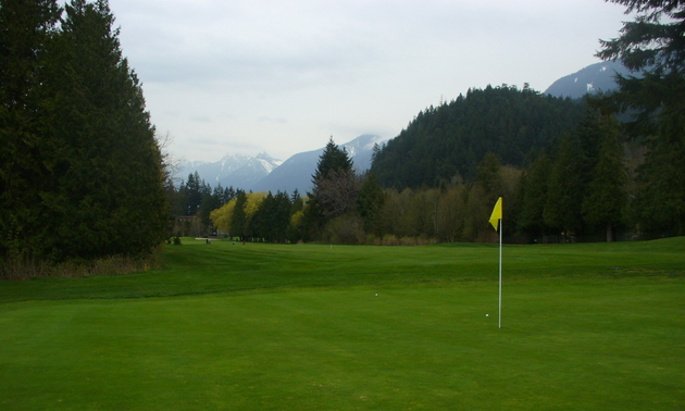 Shown is a putting green on the Gleneagles Golf Course in Vancouver, B.C.