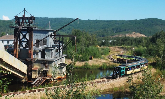 An aerial view of the Gold Dredge 8