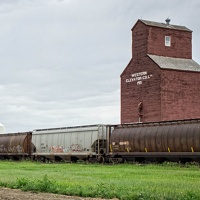 Gravelbourg elevator and train.