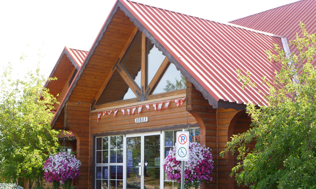 A close-up of the Mackenzie Crossroads Museum & Visitors Centre in High Level. The town is celebrating 50 years of history in 2015.