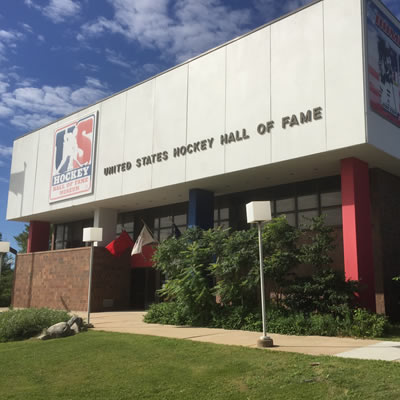 The United States Hockey Hall of Fame museum in Eveleth, Minnesota. 