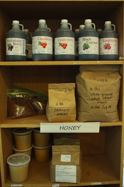 Brown Eggs and Lamb Country Store offers an array of local products including fresh juices, milled grains and honey.