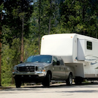 Truck and fifth wheel trailer