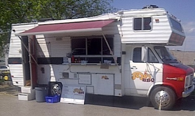 JoJo's Rv converted to mobile kitchen. 