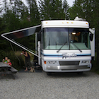 motorhome in a campsite