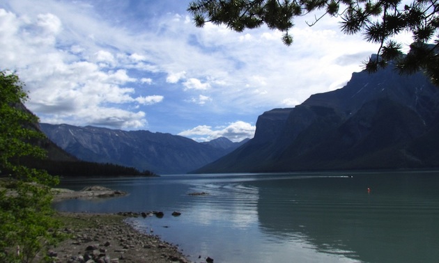 Lake Minnewanka in Banff National Park.