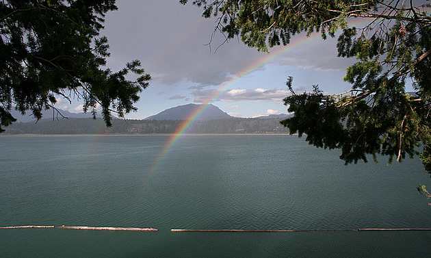 rainbow over Lake Koocanusa, BC