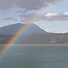 rainbow over Lake Koocanusa, BC