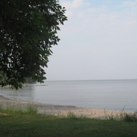 View of the shore of Lake Winnipeg.