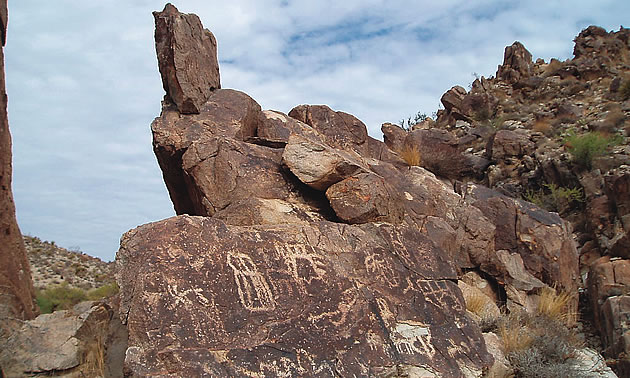 petroglyphs on rocks