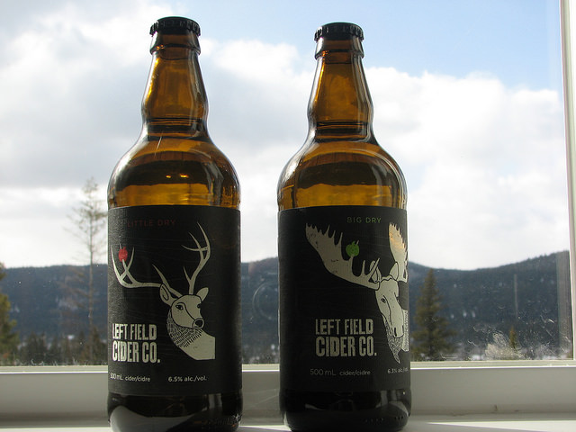 Bottles of cider from Left Field Cider Co.