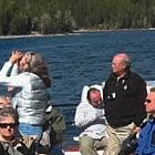 people on a boat touring Lethbridge