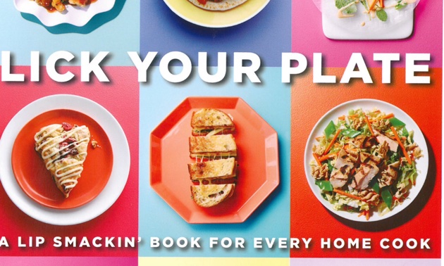 The cover of Lick Your Plate by authors Julie Albert and Lisa Gnat.