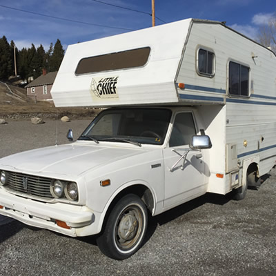 A vintage Little Chief mini-motorhome. 