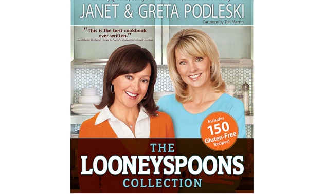 A photo of the cover of the Looneyspoons collection book. 