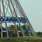 large metal teepee