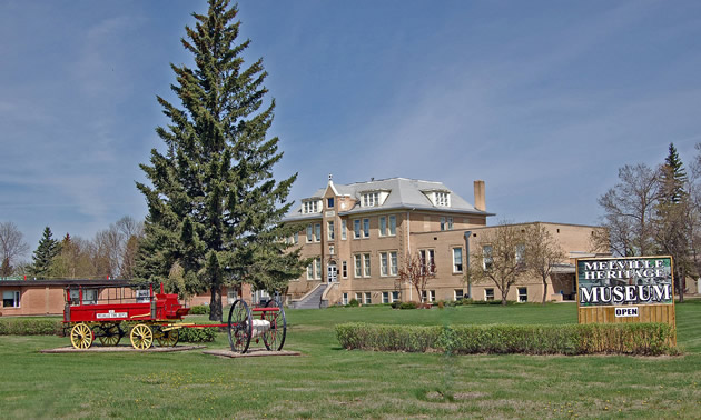 The Melville Heritage Museum, formally the Luther Academy, is a grand building.