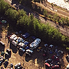 people parked in front of the music festival in Merritt, BC