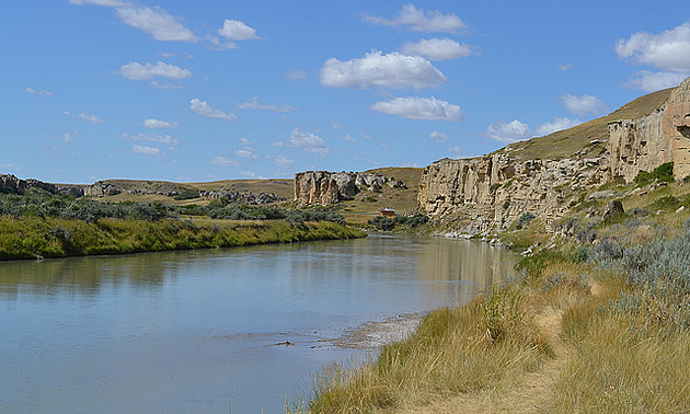 Milk River camping, Alberta