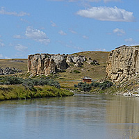 Milk River camping, Alberta