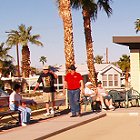 people playing games at a resort in Niland, California
