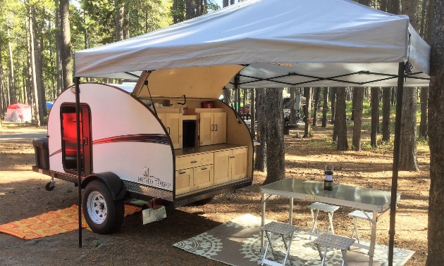 interior of a compact RV unit