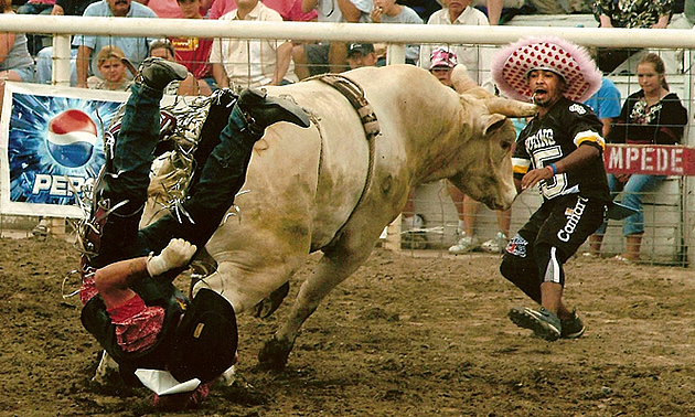 cowboys falling off horse