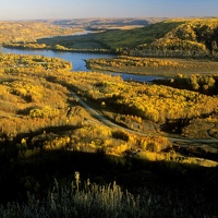 The breathtaking view of the magnificent Peace River Valley at the south end of 100th St. in Fort St. John, BC.  