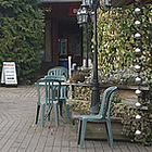 island shop and seating area