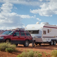 Kit Frost's truck and trailer. 