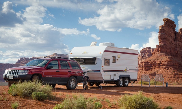 Kit Frost's truck and trailer. 