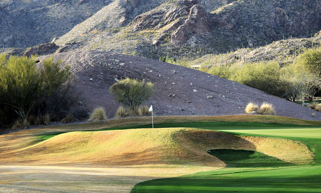 golf course near the mountains