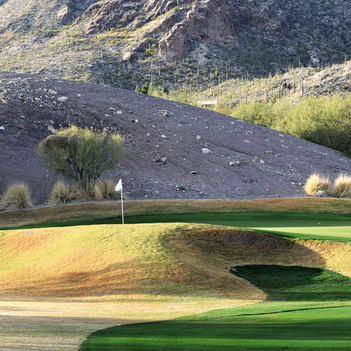 golf course near the mountains