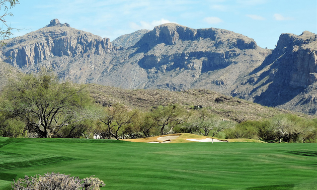 golf course near the mountains