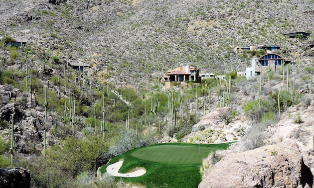 golf course near the mountains