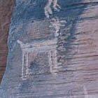 Petroglyphs on a rock