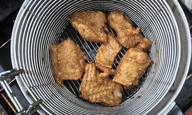 Nothing says success like a fryer full of fish. 
